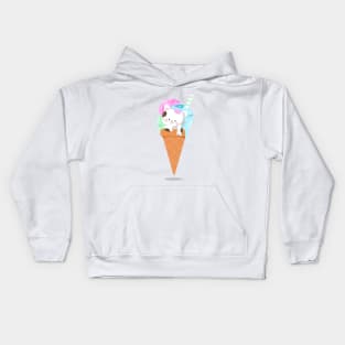 Cat & ice cream Kids Hoodie